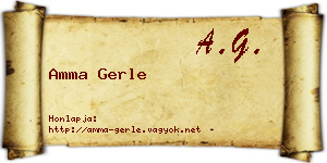 Amma Gerle névjegykártya